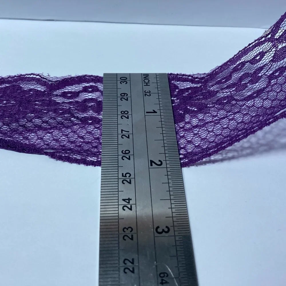 Purple Floral Lace Ribbon Crafts Trim 2